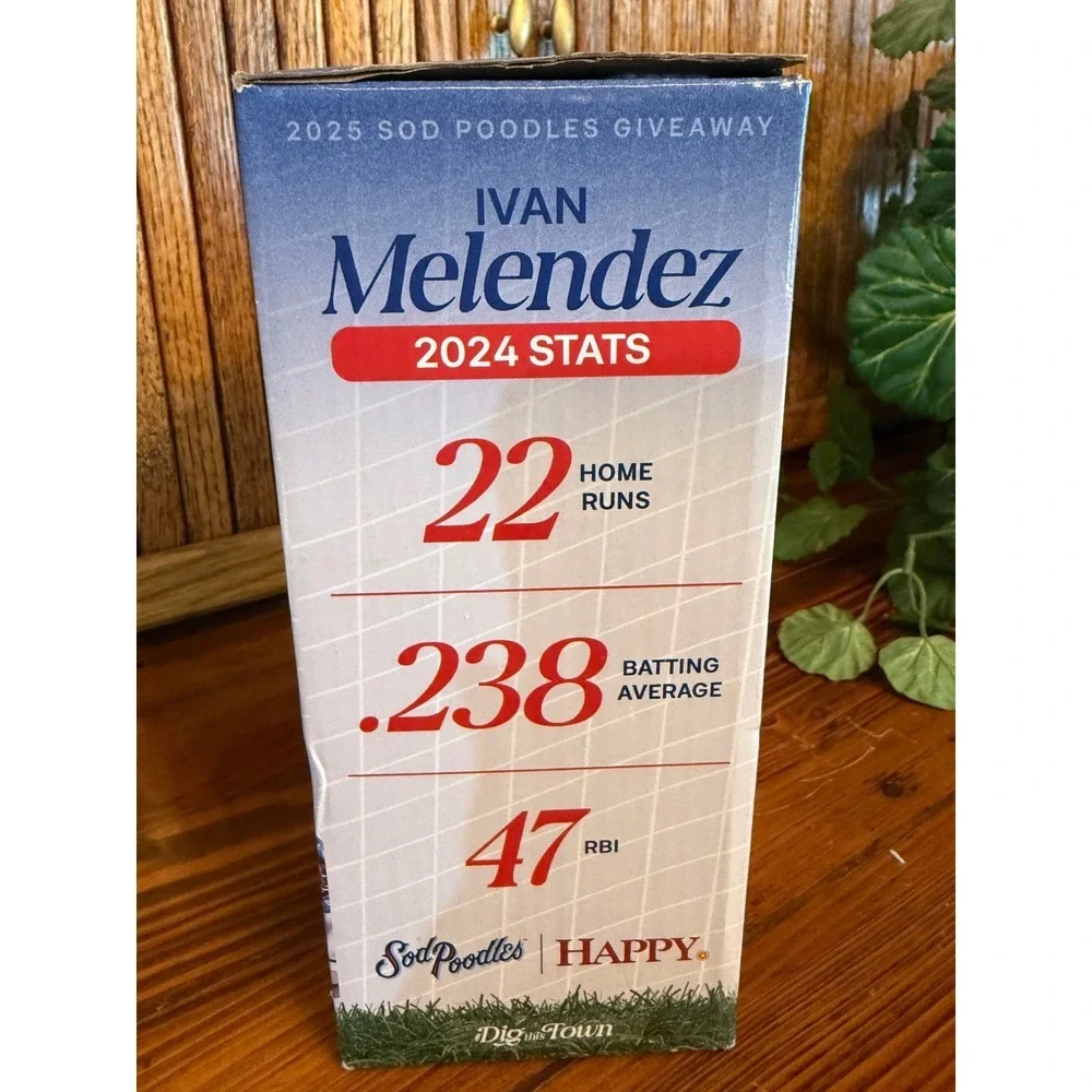 Amarillo Sod Poodles Ivan Melendez Bobblehead 2025 Hispanic Titanic HR Leader